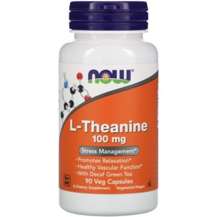 NOW FOODS L-Theanine 100mg, 90 Veg Caps