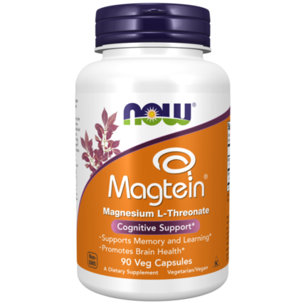 NOW FOODS Magtein Magnesium L-Threonate - 90 vcaps (Magneesium L-tronaat)