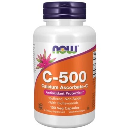 NOW FOODS Vitamin C500 Calcium Ascorbate-C 100vcaps (Acid-free / Ester-c)