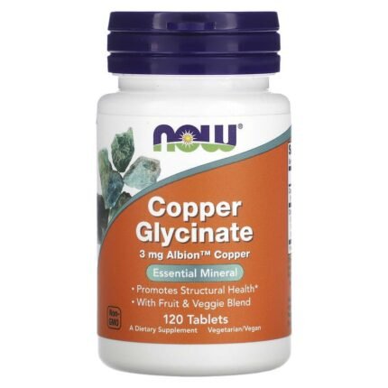 NOW FOODS Copper Glycinate 120 tablets