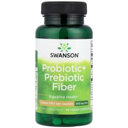 SWANSON Probiotic+ Prebiotic Fiber 500 Million CFU 60 Veggie Caps
